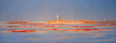 Malerei mit dem Titel "Burano, lagune de V…" von François Cusson, Original-Kunstwerk, Pastell Auf Holzplatte montiert