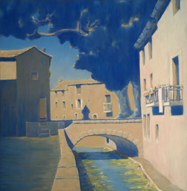 Pintura intitulada "Le ruisseau du Gare…" por François Cusson, Obras de arte originais, Pastel Montado em Painel de madeira