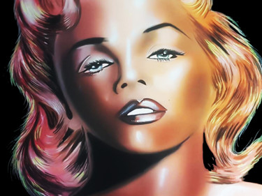 Peinture intitulée "Marilyn" par François/Customisation, Œuvre d'art originale, Huile