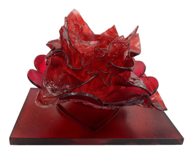 Sculpture titled "Magenta :" by François/Customisation, Original Artwork, Plastic