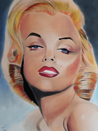 Schilderij getiteld "Marilyn Monroe" door François/Customisation, Origineel Kunstwerk, Olie