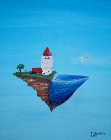 Peinture intitulée "Le phare" par Francois Dedericks, Œuvre d'art originale, Autre