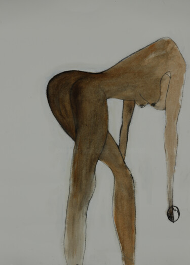 Peinture intitulée "Femme nue" par François Delage, Œuvre d'art originale, Acrylique