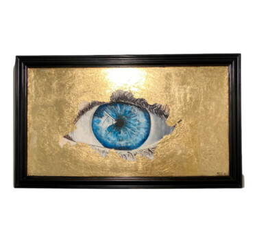 Painting titled "love eye" by François Farcy, Original Artwork, Acrylic Mounted on Wood Panel