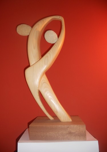 Sculpture intitulée "TANGO" par François Forré, Œuvre d'art originale, Bois