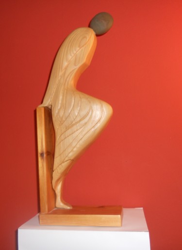 Sculpture intitulée "RÊVERIE" par François Forré, Œuvre d'art originale, Bois