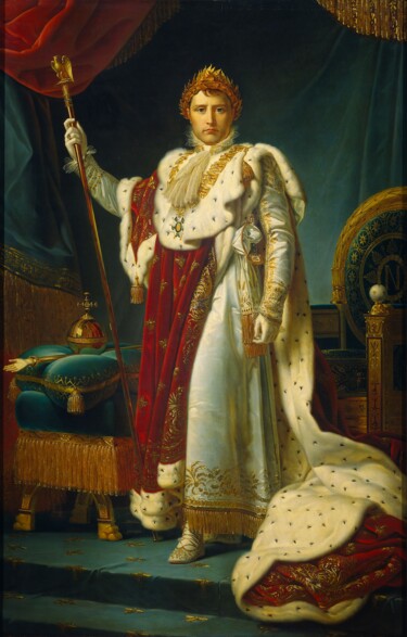 Schilderij getiteld "Portrait de Napoleo…" door François Gérard, Origineel Kunstwerk, Olie