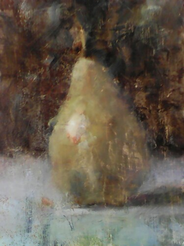 「Pear」というタイトルの絵画 Francois Hugardによって, オリジナルのアートワーク, オイル