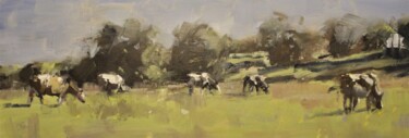 Pittura intitolato "Cows2" da Francois Hugard, Opera d'arte originale, Olio