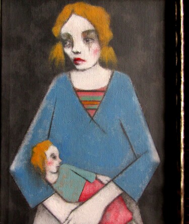 제목이 "Mère et fille"인 미술작품 François Joseph Durand로, 원작, 아크릴