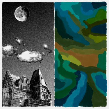 Arts numériques intitulée "Clair de lune n°5" par François Lapouge, Œuvre d'art originale, Travail numérique 2D