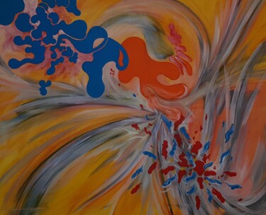 Painting titled "FOCAL" by François Lestrille, Original Artwork, Acrylic