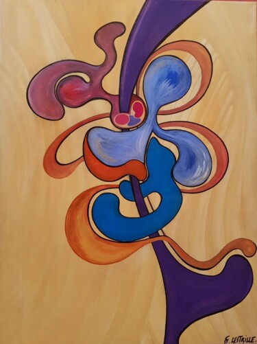 Painting titled "PI" by François Lestrille, Original Artwork, Acrylic