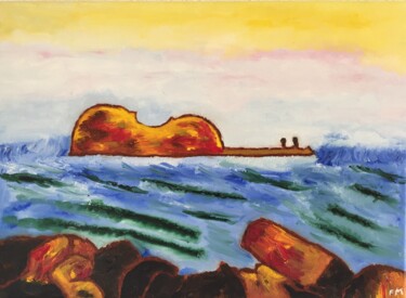 Painting titled "#Le son de la Mer" by François Martigné, Original Artwork, Oil