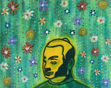 Pintura titulada "#Jayavarman" por François Martigné, Obra de arte original, Oleo