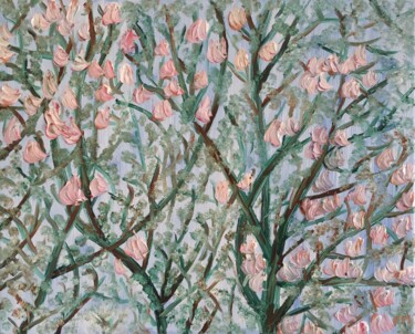 Peinture intitulée "#Magnolias" par François Martigné, Œuvre d'art originale, Huile