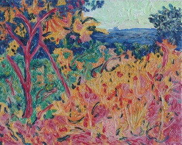 Malerei mit dem Titel "#Chaleur" von François Martigné, Original-Kunstwerk, Öl