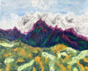 Peinture intitulée "#Mont Merveille" par François Martigné, Œuvre d'art originale, Huile