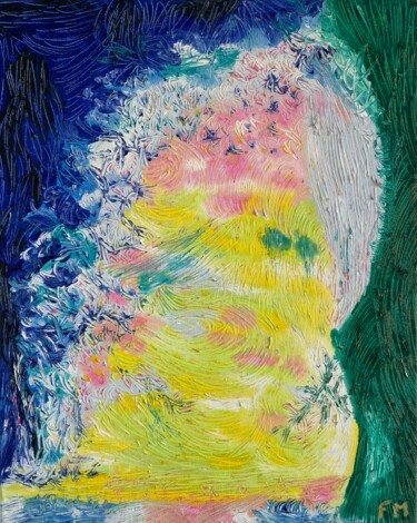 Картина под названием "#Je suis la porte 2" - François Martigné, Подлинное произведение искусства, Масло
