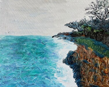 Malerei mit dem Titel "#Cap d'Antibes 1" von François Martigné, Original-Kunstwerk, Öl