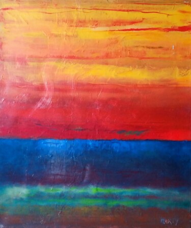 Peinture intitulée "Horizon bleu.jpg" par François Marty, Œuvre d'art originale