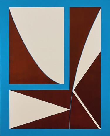 Painting titled "Brown shapes" by François Miquel, Original Artwork, Acrylic