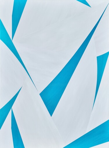 Картина под названием "Azure burst" - François Miquel, Подлинное произведение искусства, Акрил Установлен на Деревянная рама…