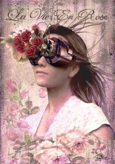 Arte digitale intitolato "La Vie en Rose" da Francois Rey, Opera d'arte originale, Lavoro digitale 2D