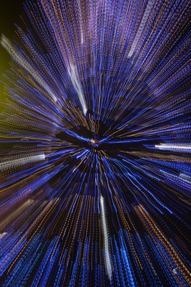 Fotografía titulada "Xmas speed" por François Tondeur, Obra de arte original, Light Painting