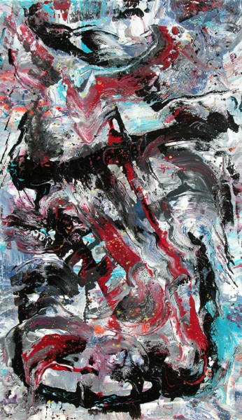 049 - la mante sans religion ... Peinture intitulée "049 - la mante sans…" par François Van Der Bruggen, Œuvre d'art originale, Acrylique