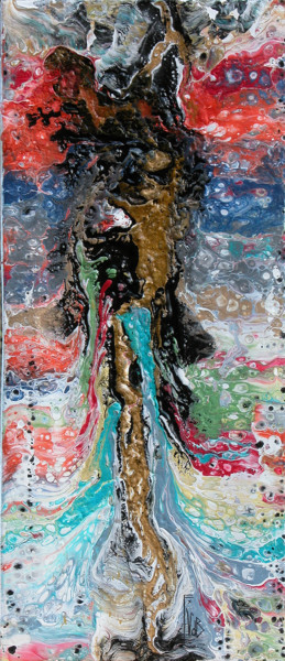 087 - l'Etna ... Peinture intitulée "087 - l'Etna ..." par François Van Der Bruggen, Œuvre d'art originale, Acrylique