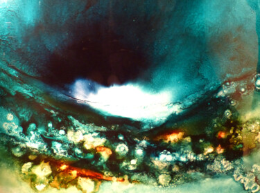 "UNIVERS MARIN" başlıklı Tablo François Weber tarafından, Orijinal sanat, Petrol Ahşap panel üzerine monte edilmiş