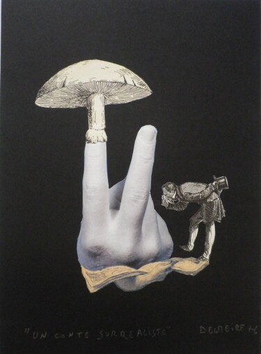 Collages titled "Un conte surréaliste" by François-Xavier Delmeire, Original Artwork, Collages