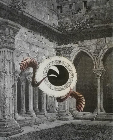 Collages titulada "Mémoire d'un cyclope" por François-Xavier Delmeire, Obra de arte original, Collages
