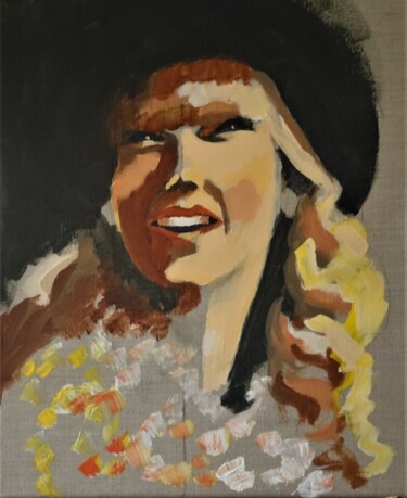 Картина под названием "Portrait de Taylor…" - Francois Xavier Vaudeleau, Подлинное произведение искусства, Акрил