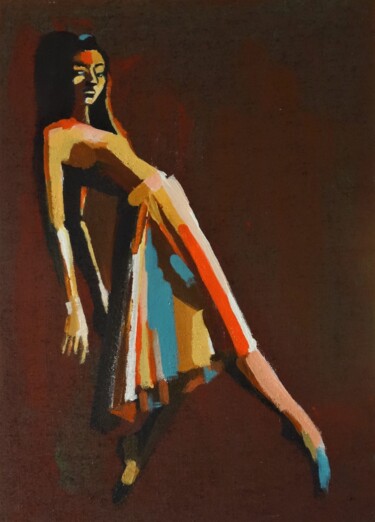 绘画 标题为“Ballerine. Acryliqu…” 由Francois Xavier Vaudeleau, 原创艺术品, 丙烯