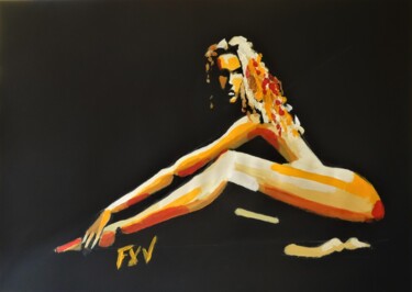 Pintura intitulada "Sylphide" por Francois Xavier Vaudeleau, Obras de arte originais, Acrílico