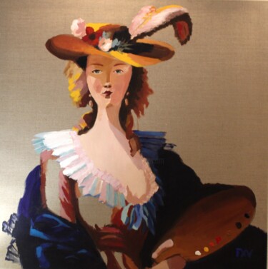 Pittura intitolato "Elizabeth Vigée le…" da Francois Xavier Vaudeleau, Opera d'arte originale, Acrilico Montato su Telaio pe…