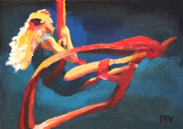 Картина под названием "Envol" - Francois Xavier Vaudeleau, Подлинное произведение искусства, Акрил Установлен на Деревянная…