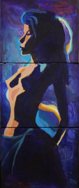 Pittura intitolato "Songe d'une nuit d'…" da Francois Xavier Vaudeleau, Opera d'arte originale, Acrilico Montato su Telaio p…