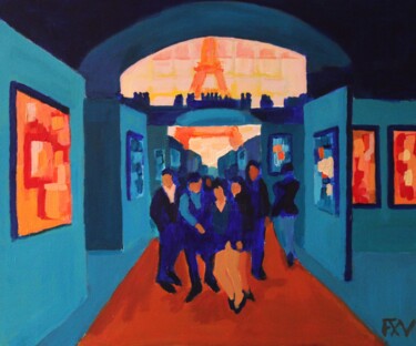 Malerei mit dem Titel "Art Capital Paris F…" von Francois Xavier Vaudeleau, Original-Kunstwerk, Acryl Auf Keilrahmen aus Hol…