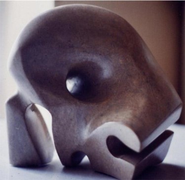 Sculpture intitulée "Mal de tête V" par François Thomas, Œuvre d'art originale, Pierre