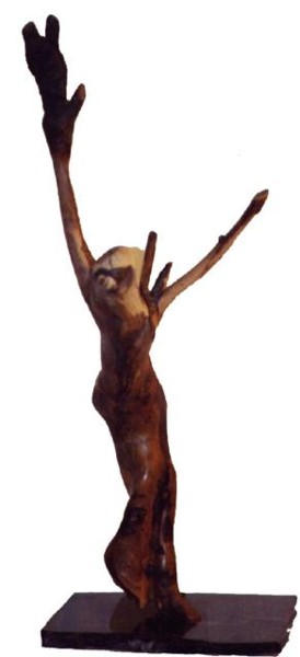 Sculpture intitulée "élan" par François Thomas, Œuvre d'art originale, Bois