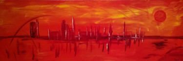 Painting titled "Mirage" by François Bleriot, Original Artwork, Acrylic Mounted on Wood Stretcher frame