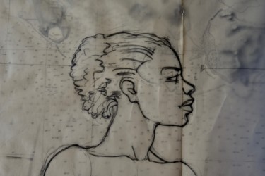 Dessin intitulée "chercher son ile" par François Carage, Œuvre d'art originale, Crayon