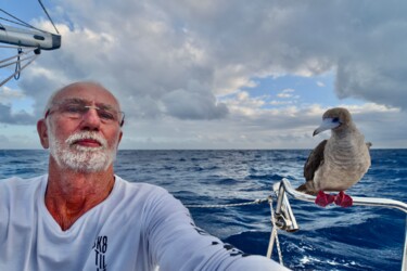 Fotografía titulada "selfie avec un fou-…" por François Carage, Obra de arte original, Fotografía no manipulada