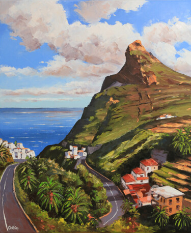 Peinture intitulée "Taganana, Tenerife" par François Collin, Œuvre d'art originale, Huile Monté sur Châssis en bois