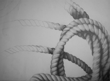 Dessin intitulée "Les cordes" par François Dumoulin, Œuvre d'art originale, Autre