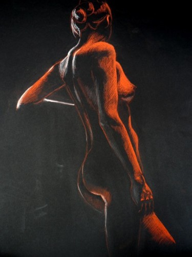 Dessin intitulée "Nu n°10" par François Dumoulin, Œuvre d'art originale, Autre
