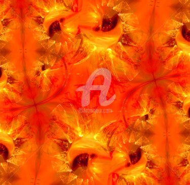 Arts numériques intitulée "Soleils d'automne" par Françoise Aubert-Moreau, Œuvre d'art originale, Travail numérique 2D